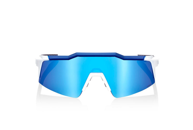 [100%] 스피드크래프트 SL, 매트 화이트/메탈릭 블루 - 하이퍼 블루 멀티레이어 미러 렌즈