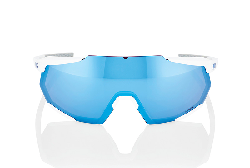 [100%] 레이스트랩 3.0 매트 화이트 - 하이퍼 블루 멀티레이어 미러 렌즈